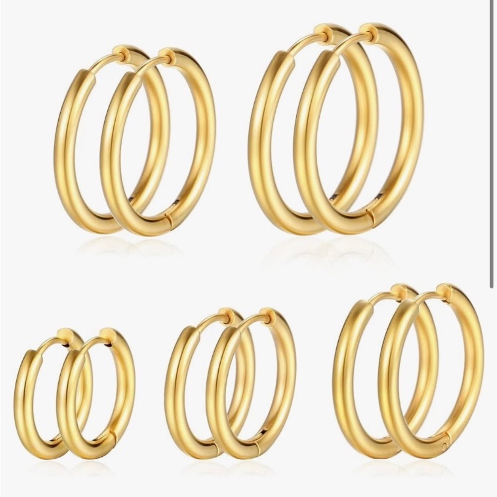 Gold hoop earrings